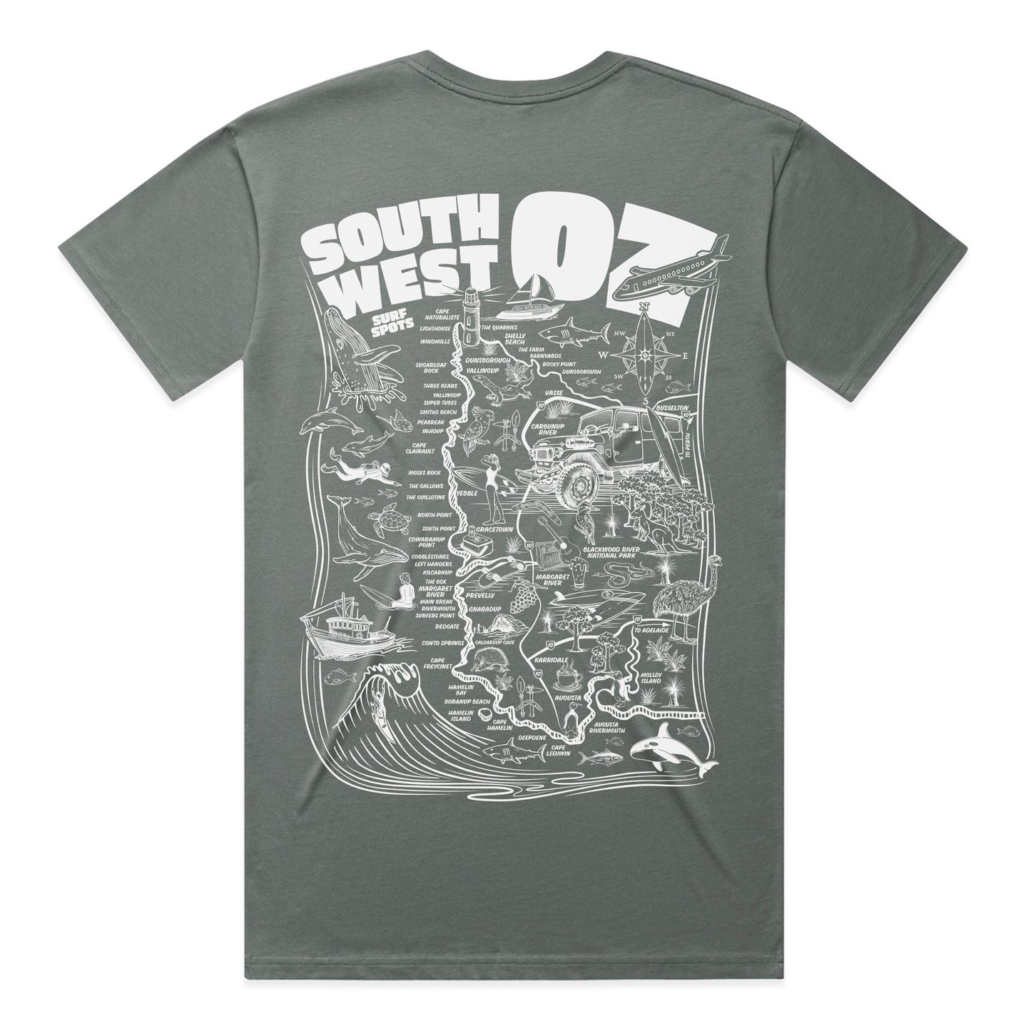 WA Surf Spots T-shirt