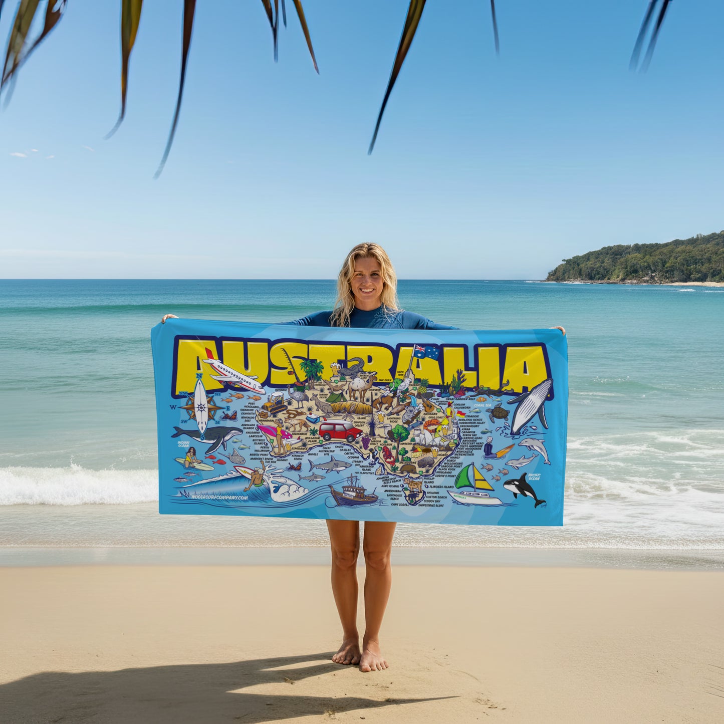 Australia Surf Spots Beach Towel