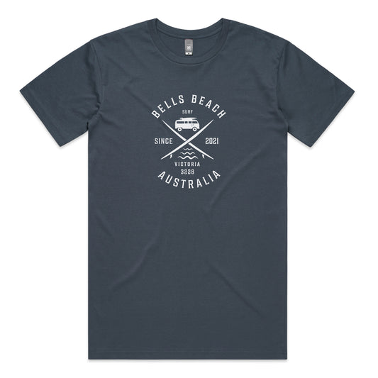 Bells Beach Kombi Cross T-shirt - Petrol Blue