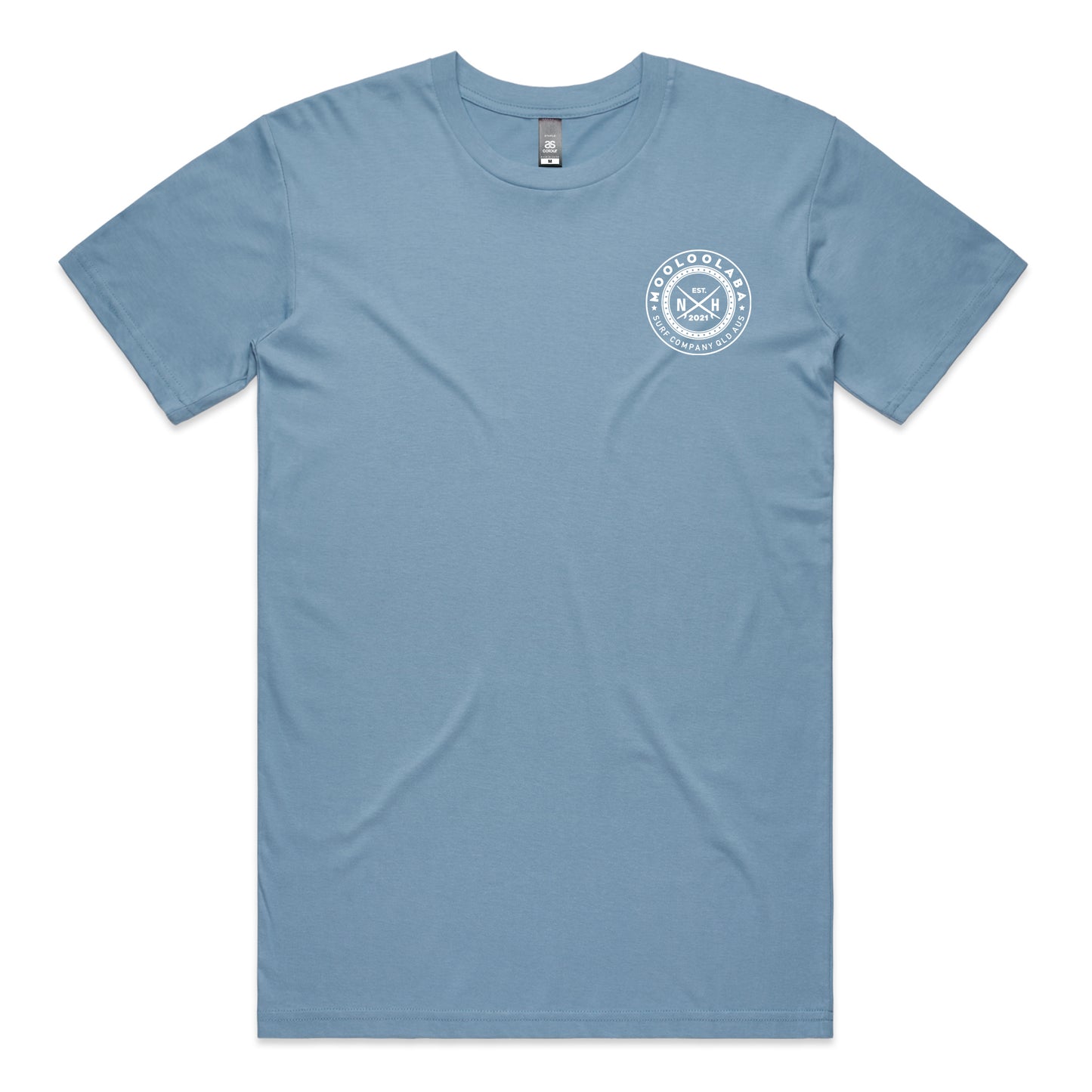 Mooloolaba Badge T-shirt - Carolina Blue