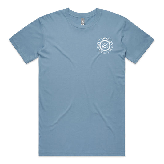 Mooloolaba Badge T-shirt - Carolina Blue