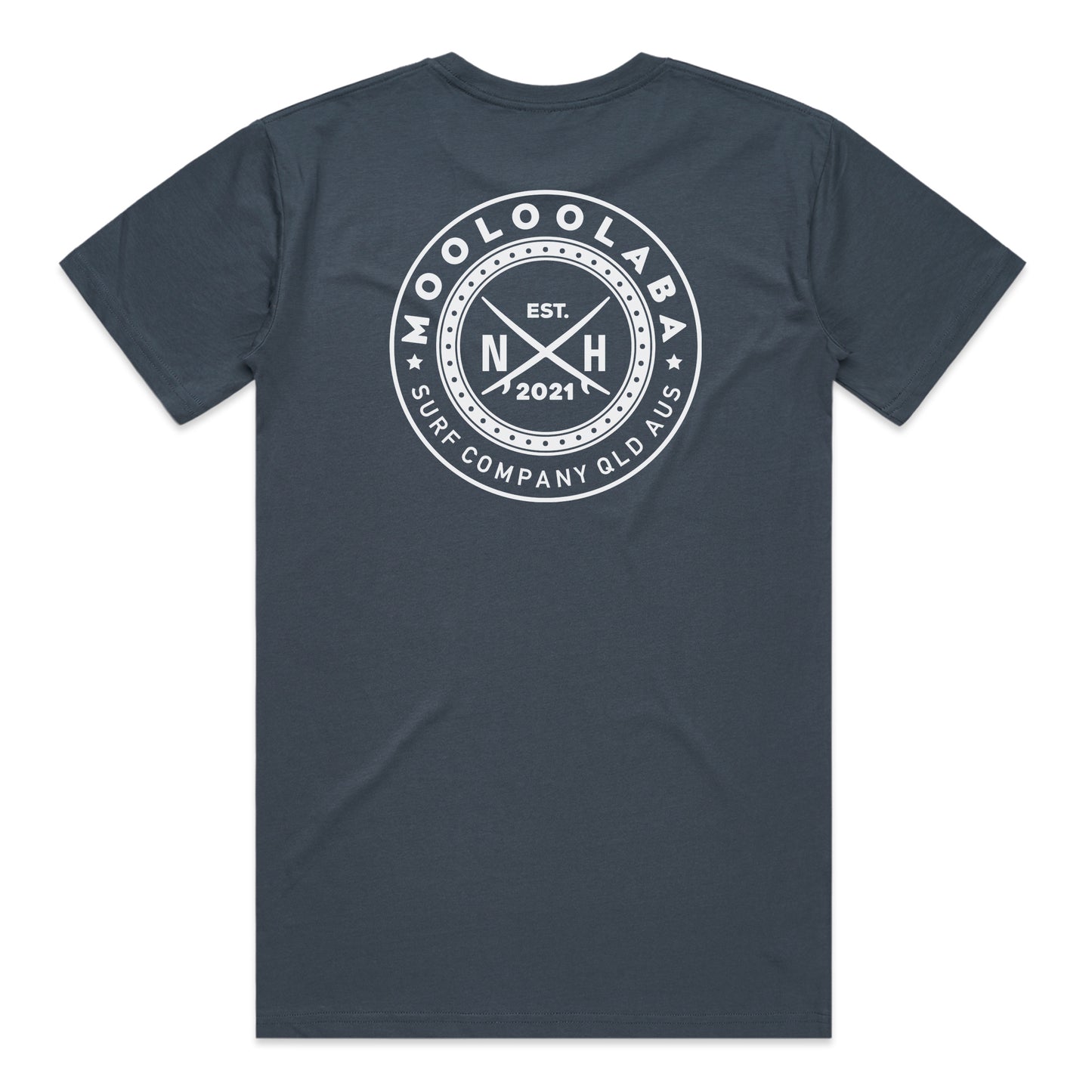Mooloolaba Badge T-shirt - Petrol Blue