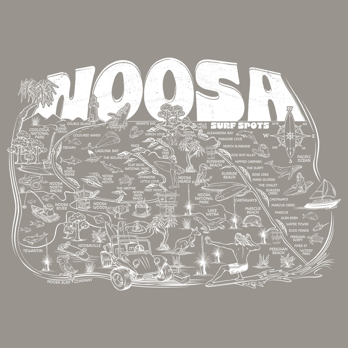 Noosa Surf Spots T-shirt