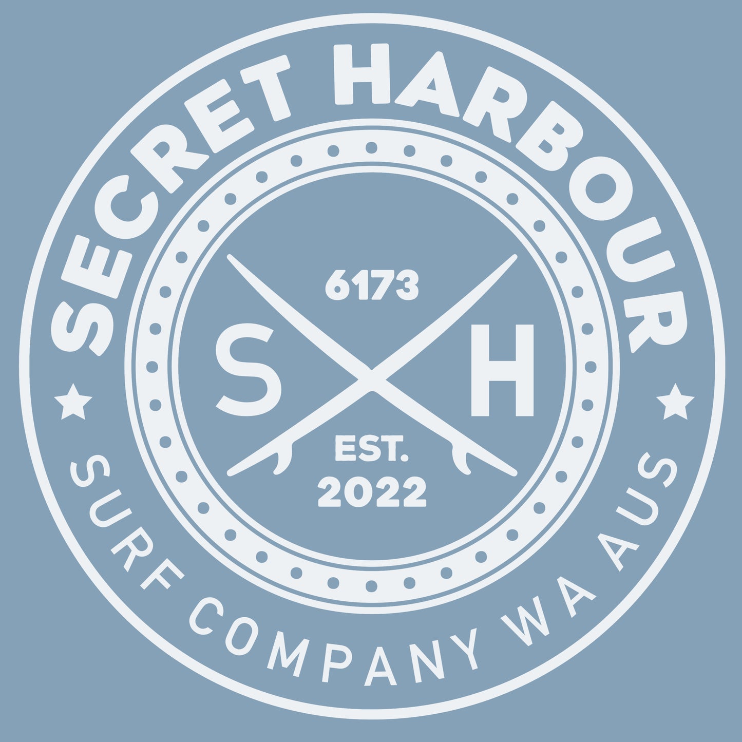 Original Secret Harbour WA T-shirt- Carolina Blue