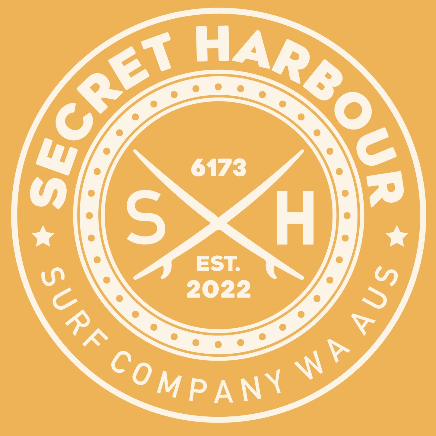 Original Secret Harbour WA T-shirt- Mustard
