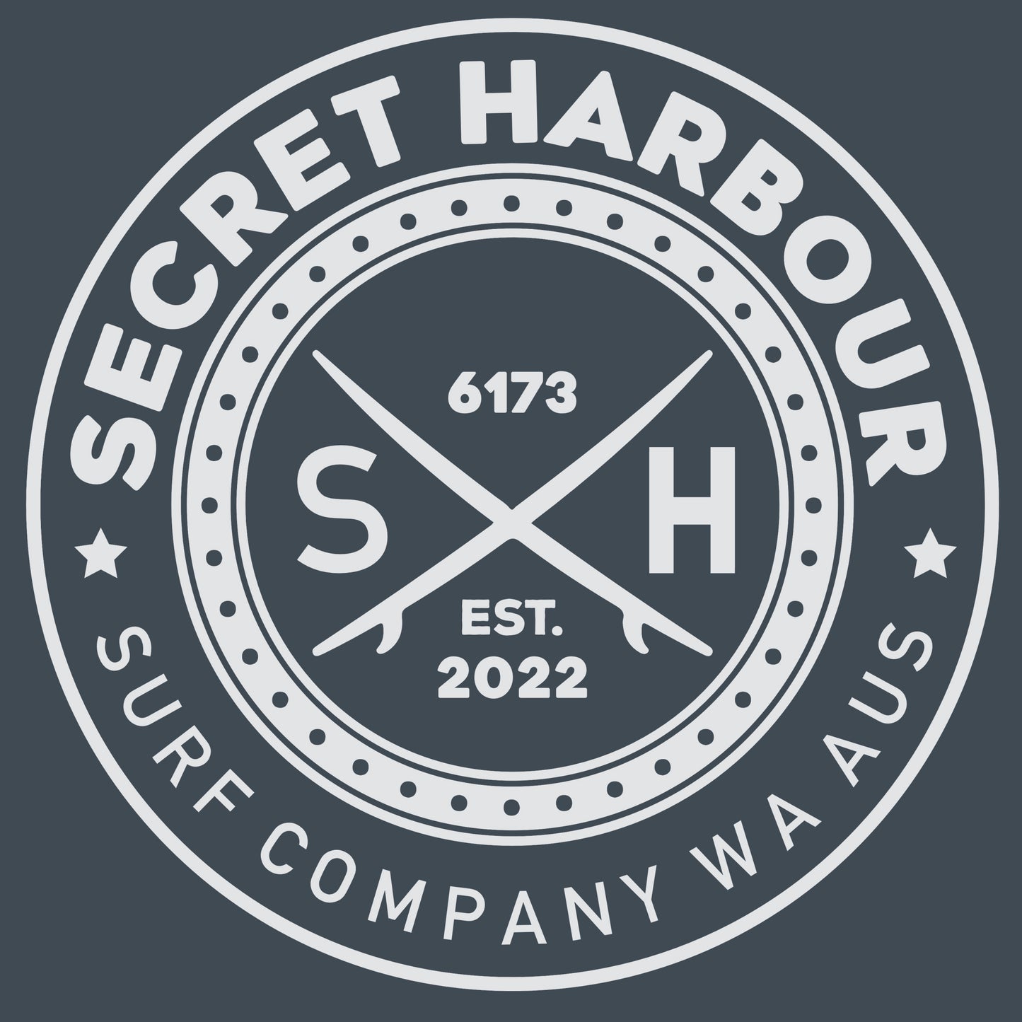 Original Secret Harbour WA T-shirt- Petrol Blue