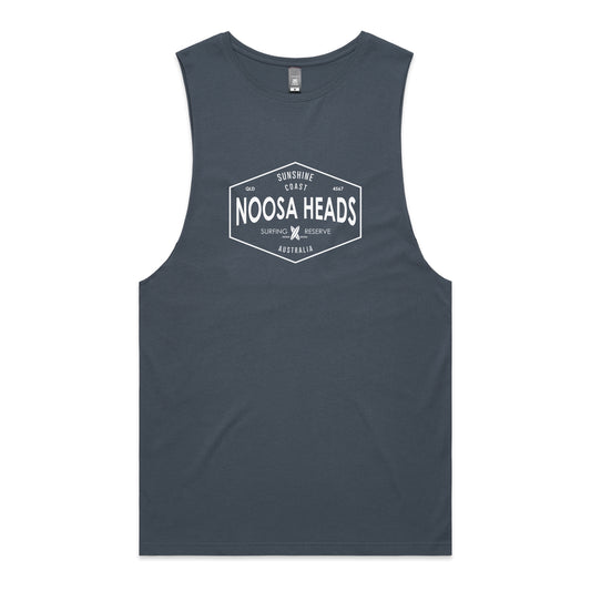 Noosa Surfing Reserve Tank Tee - Petrol Blue