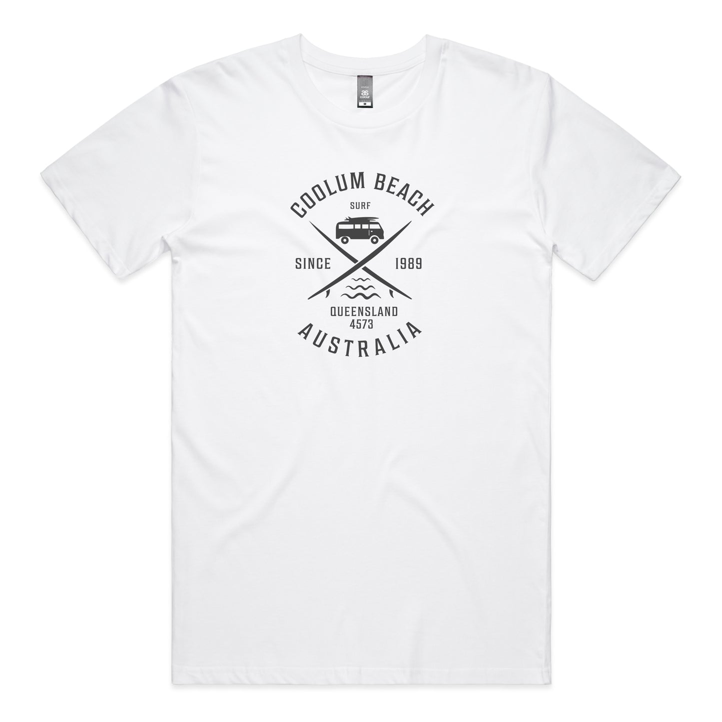 Coolum Beach Kombi Cross T-shirt - White