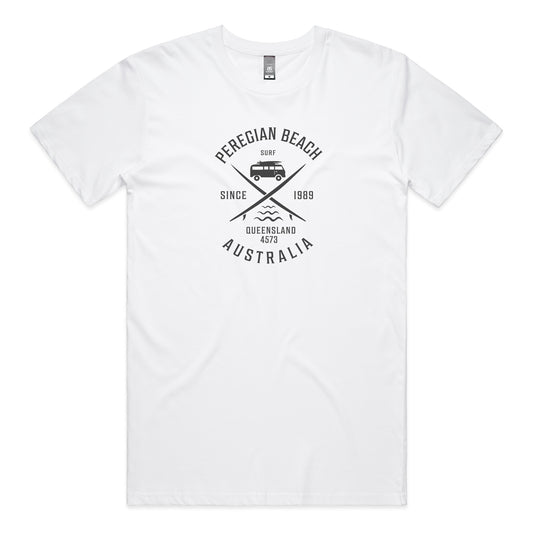 Peregian Beach Kombi Cross T-shirt - White