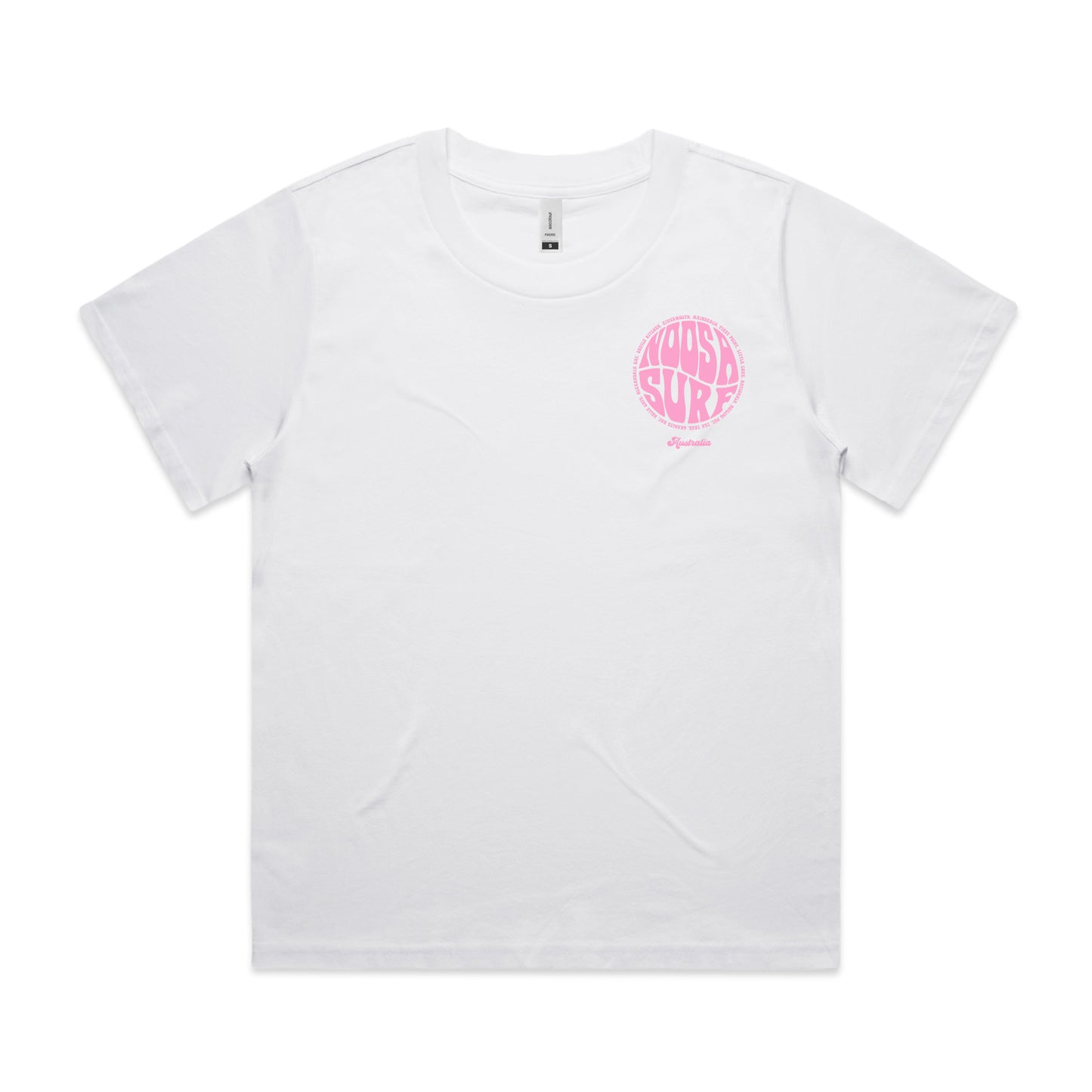 Womens Noosa Heads Retro T-shirt - White